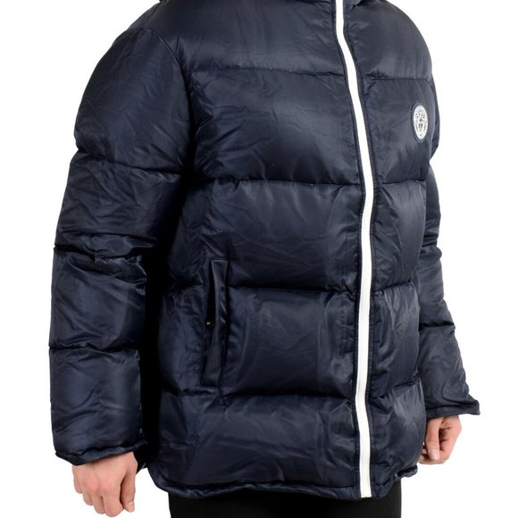 Versace Men'sDistressed Hooded Parka Jacket